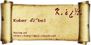 Kober Ábel névjegykártya